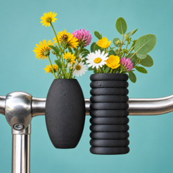 Fietsvaasjes voor fietsstuur - Set van 2 - Zwart - Fietsvaasje voor bloemen - INCLUSIEF VERZENDING