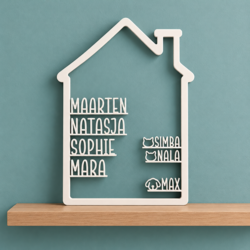 Gepersonaliseerd familiehuisje - INCLUSIEF VERZENDING